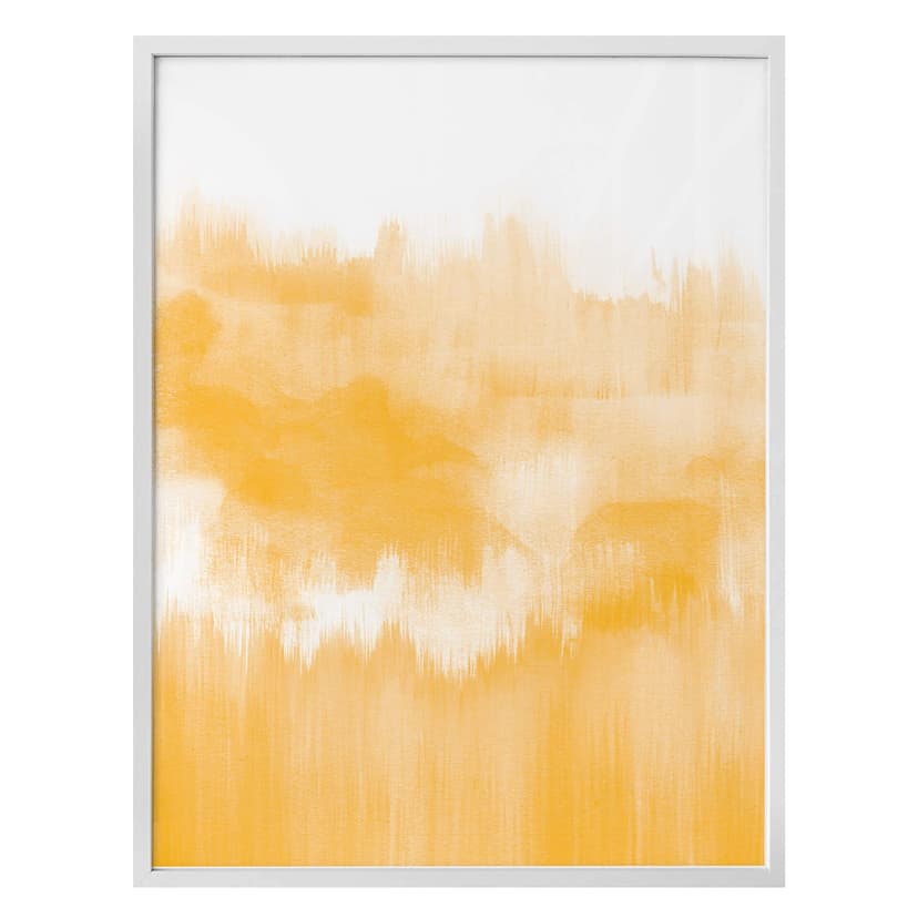 Plakat Nouveauprints - Akwarela pociągnięcia pędzlem (żółty)