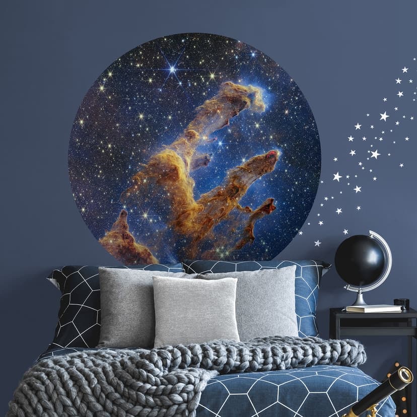 Naklejka na ścianę James Webb Telescope - Pillars of Creation - Round