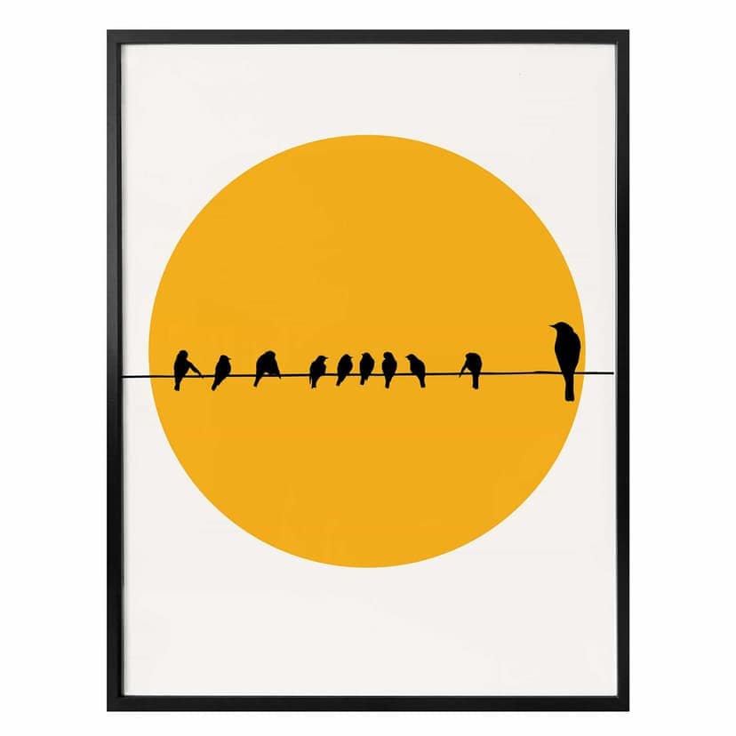 Plakat Kubistika - Ptasia rodzina