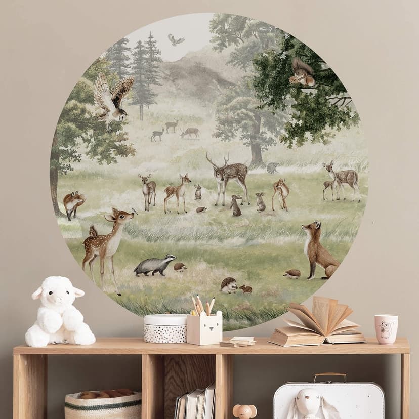 Naklejka na ścianę Kikki Belle - Forest fun - okrągła