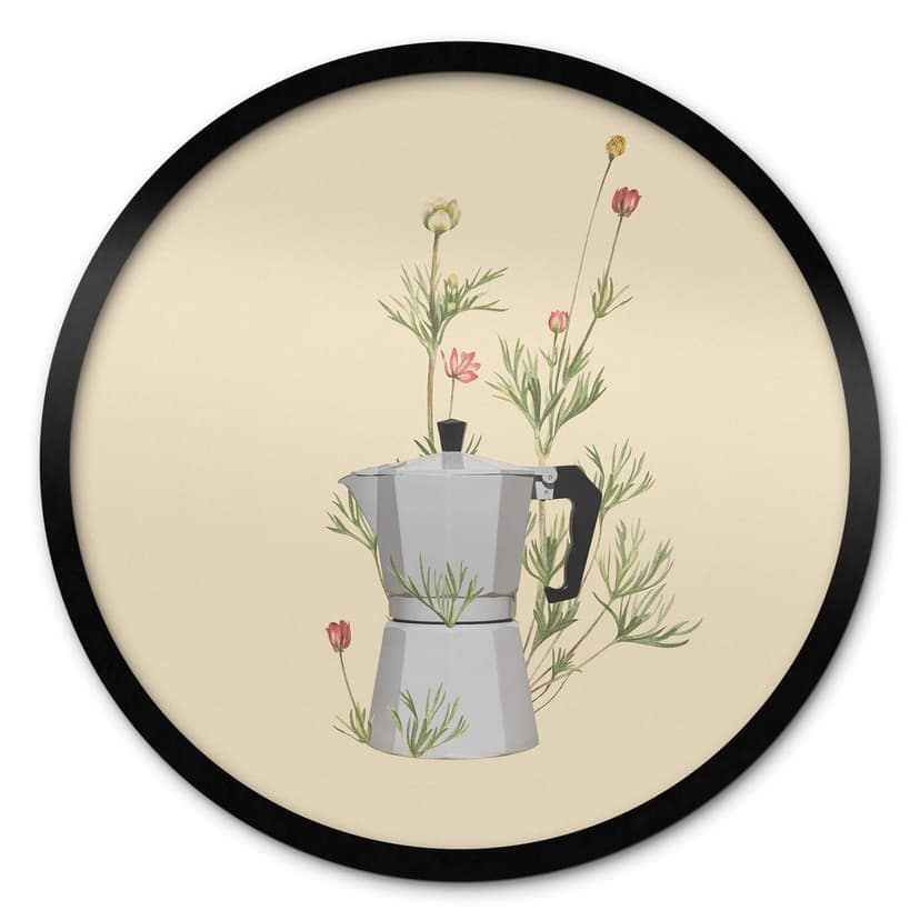 Plakat Frida Floral Studio - Mocha Floral - okrągły