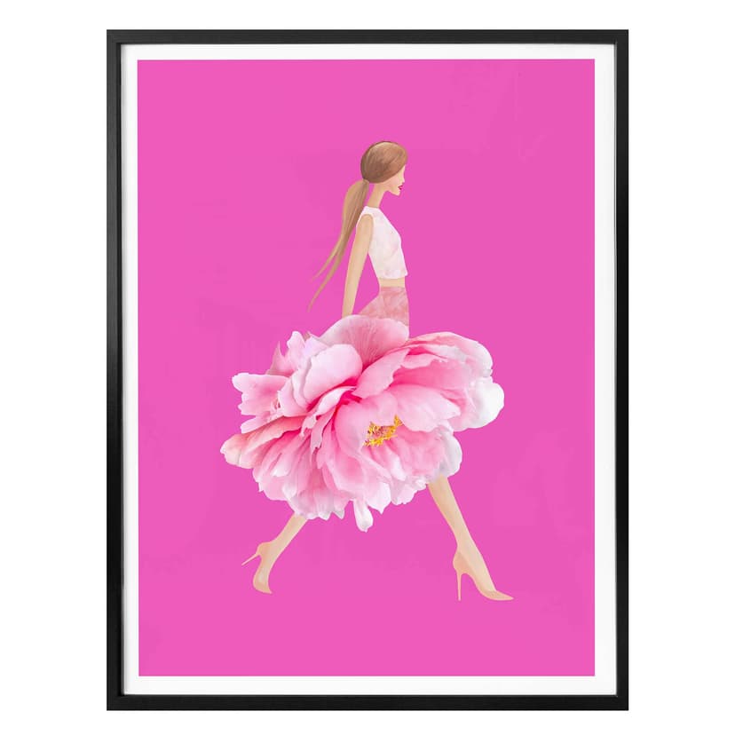 Plakat Korenkova - Fashion Girl różowy