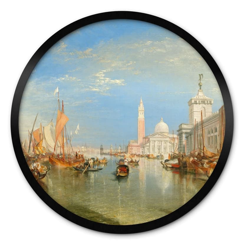 Plakat Turner - Wenecja, Dogana i S. Giorgio Maggiore - Okrągły