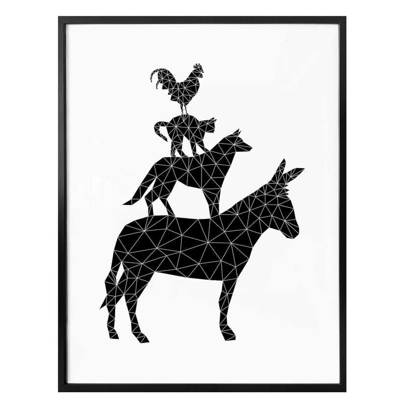 Plakat Nouveauprints - Geometryczni muzycy z Bremy