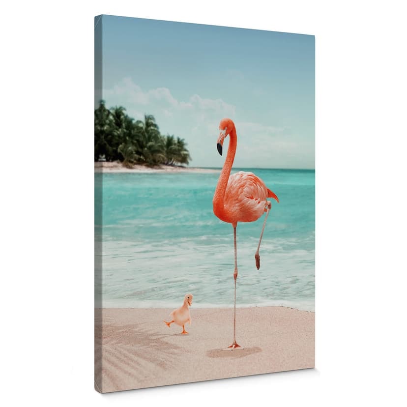 Leinwandbild Loose – Wannabe Flamingo