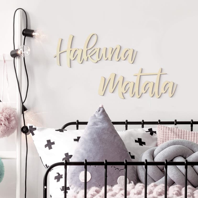 Drewniane litery topola Hakuna Matata (2 sztuki)