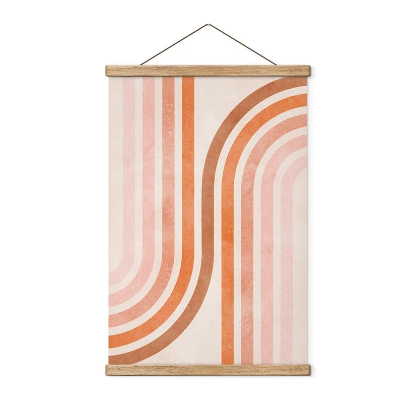 Obraz tkaniny Płynna geometria w stylu retro | Obrazy boho - Costa