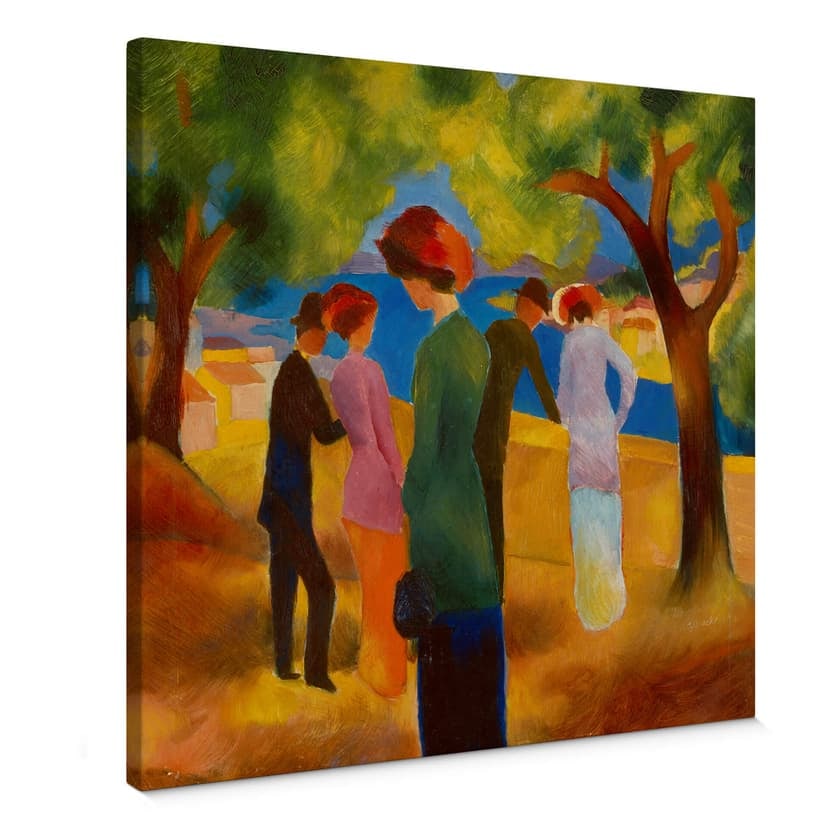 Obraz na płótnie Macke - Dama w zielonym żakiecie