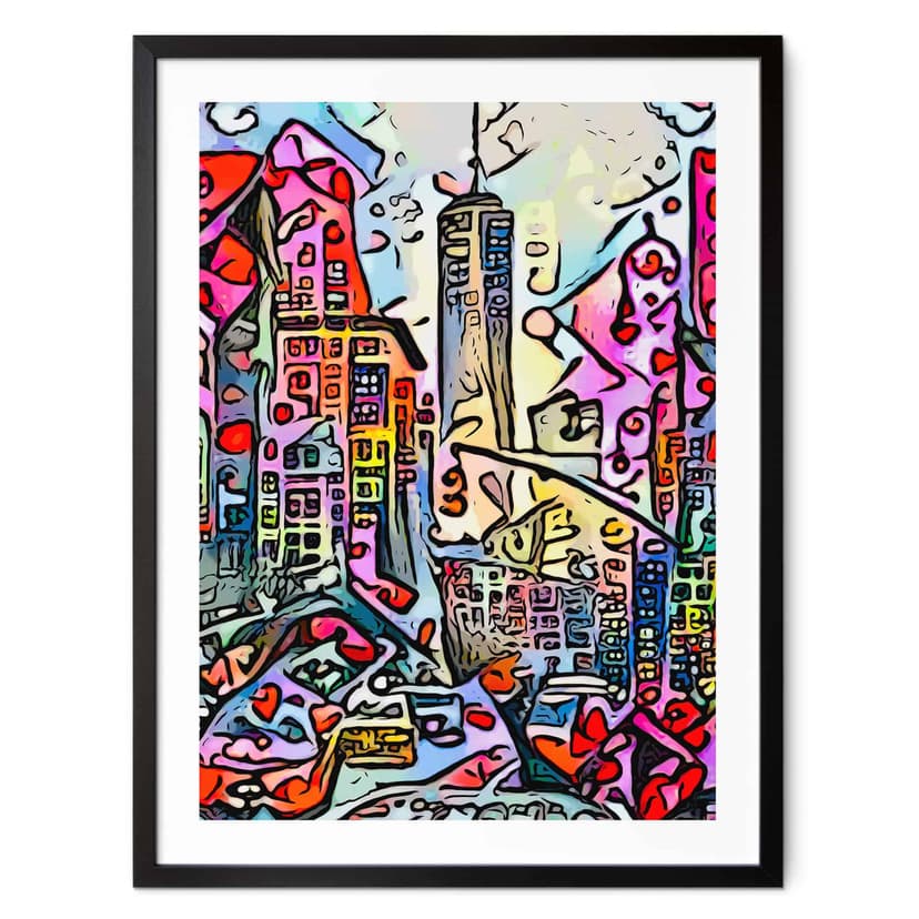 Plakat Zamart - New York Empire State Building - styl Rizzi