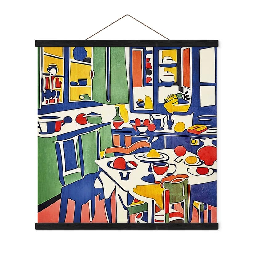 Obraz z tkaniny W kuchni - Inspirowane Matisse'em - Zamart