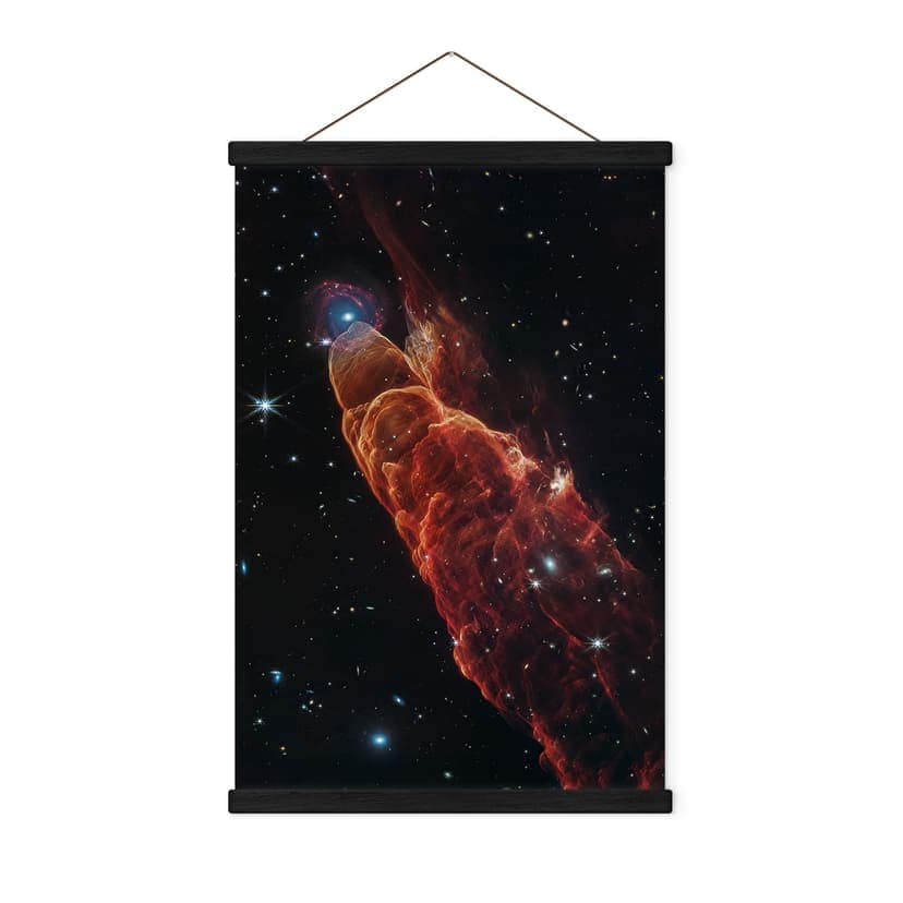 Obraz tkaniny James Webb Telescope - Cosmic Whirlwind Herbig Haro 49/50
