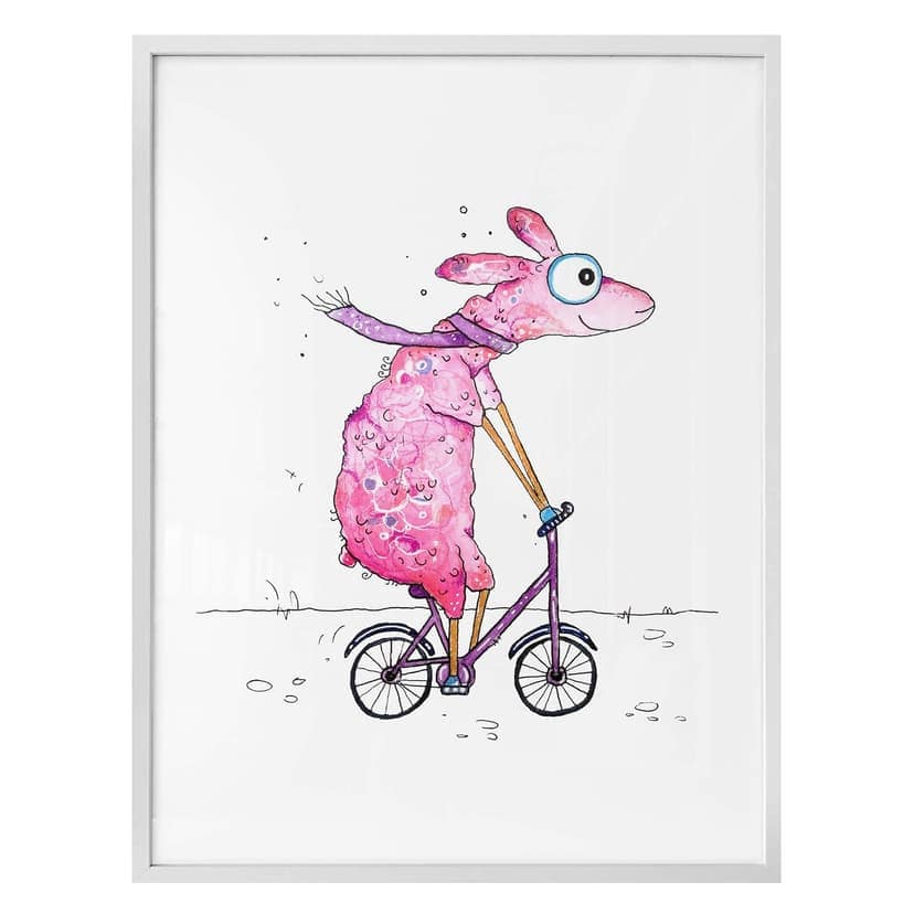 Plakat Hagenmeyer - Llama z rowerem