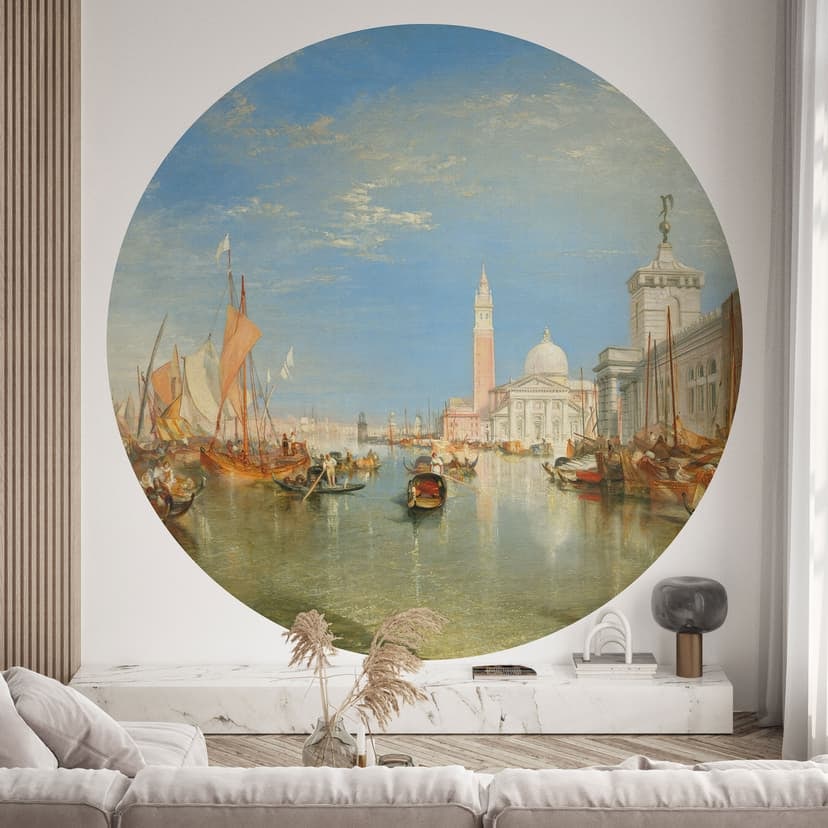 Fototapeta na ścianę Turner - Wenecja, Dogana i S. Giorgio Maggiore - Okrągła - tapeta flizelinowa/t