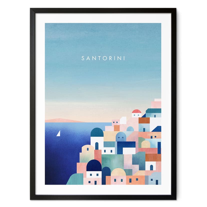 Domy z plakatów na Santorini - Rzeki