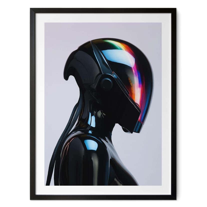 Plakat Cyber Girl z kaskiem - Paksoylu