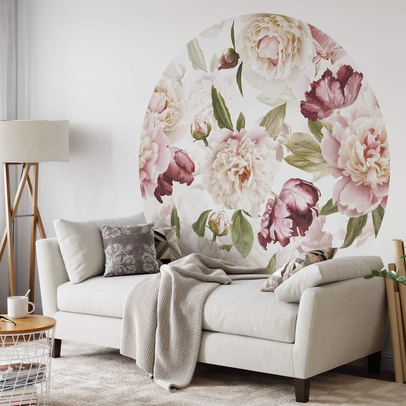 Fototapeta na ścianę UN Designs - Vintage blossoms - Round - tapeta flizelinowa/tapeta flizelinowa s