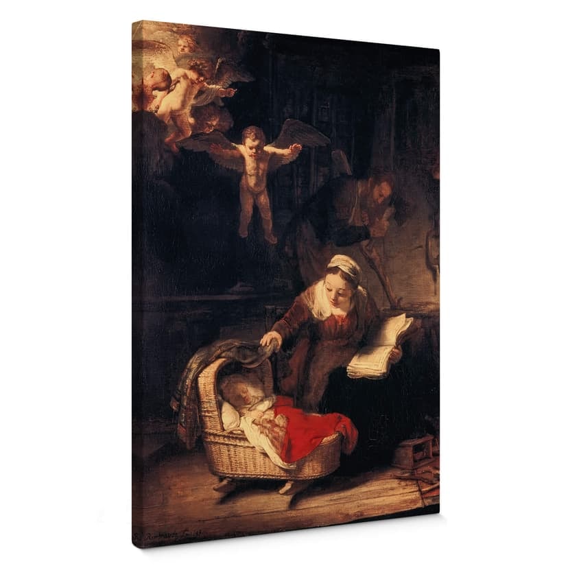 Obraz na płótnie Rembrandt - Święta Rodzina z aniołami