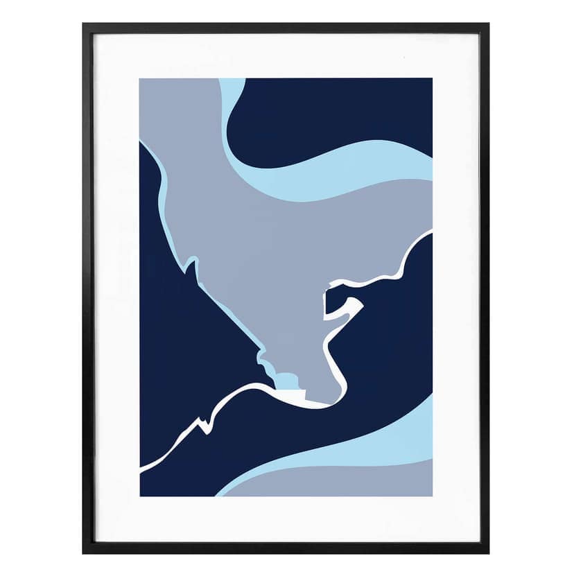Plakat Nordic Creators - Abstrakcyjny niebieski