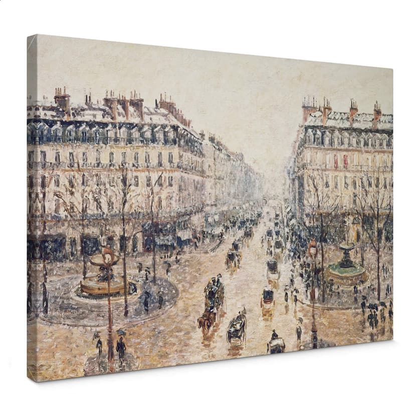 Obraz na płótnie Pissarro - Avenue de l`Opera w zimowy poranek