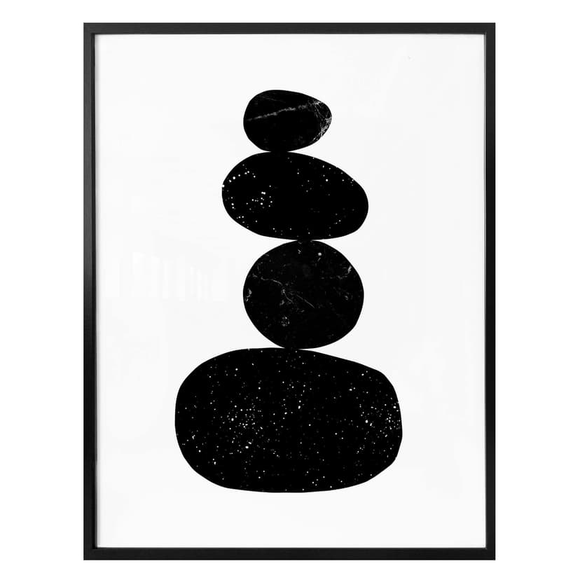 Plakat Nouveauprints - Pebbles 3 czarny