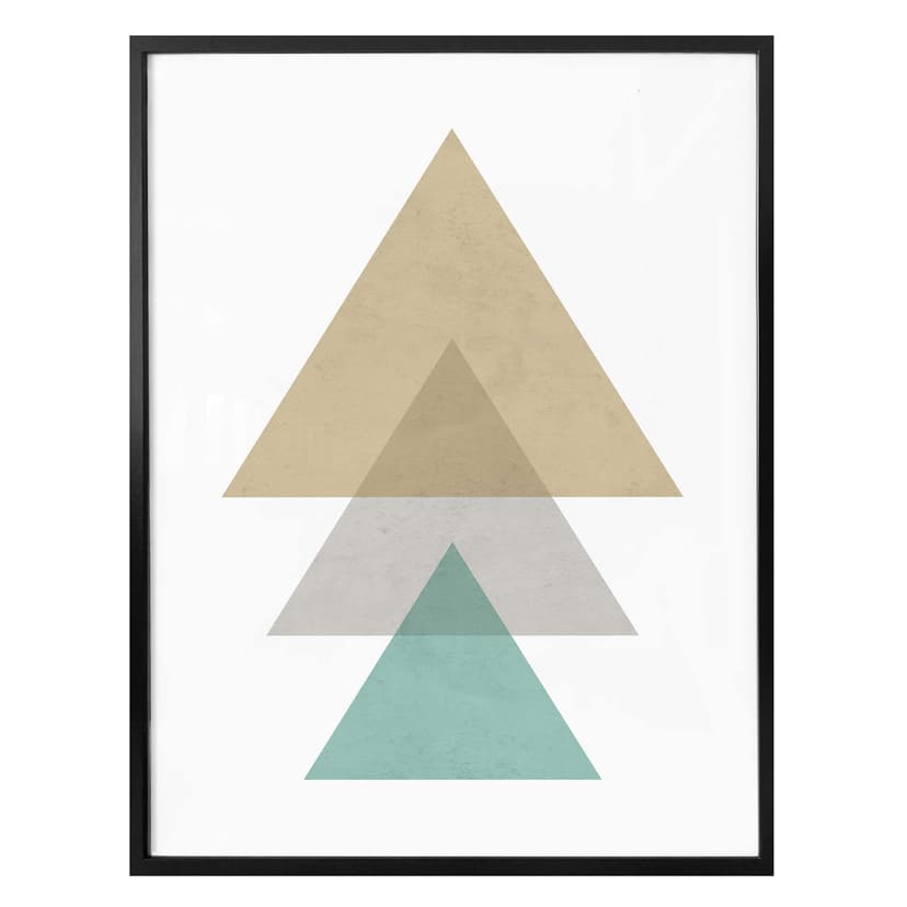 Plakat Nouveauprints - Trójkąty aqua